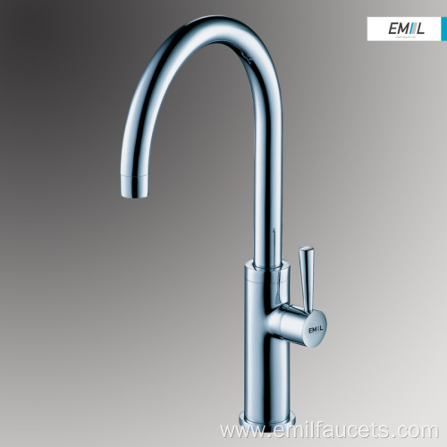 Basin single handle time delay faucet